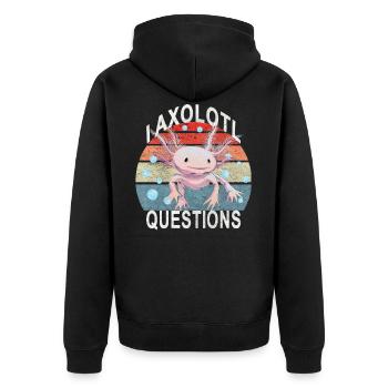 Axolotl. I Axolotl Questions. Drôle d’Axolotl - Veste à capuche bio Premium Unisexe - noir - Dos - Nico (187cm)