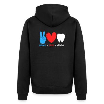 Dentiste Dentiste Dentiste Dentist Dents Cadeau - Veste à capuche bio Premium Unisexe - noir - Dos - Nico (187cm)