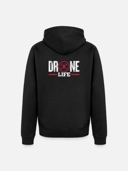 Drone - Veste à capuche bio Premium Unisexe - noir