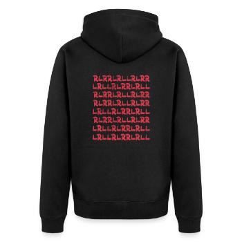 Percussion - Unisex Premium Organic Zip Hoodie - black - Back - Nico (187cm)