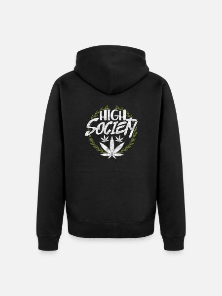 Cannabis - Veste à capuche bio Premium Unisexe - noir