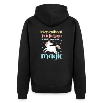 Radiology Radiologist Röntgen Rad Tech Gift - Unisex Premium Organic Zip Hoodie - black - Back - Nico (187cm)