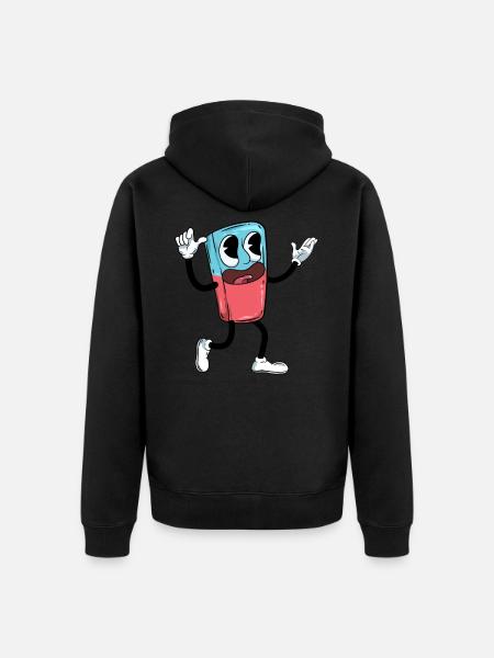 Eraser School - Unisex Premium Organic Zip Hoodie - black