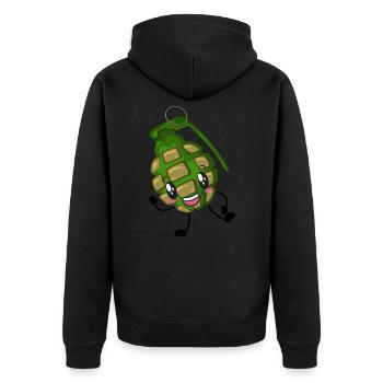 Grenade - Veste à capuche bio Premium Unisexe - noir - Dos - Nico (187cm)