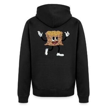 Kartoffel - Unisex Premium Bio Zip Hoodie - Schwarz - Hinten - Nico (187cm)