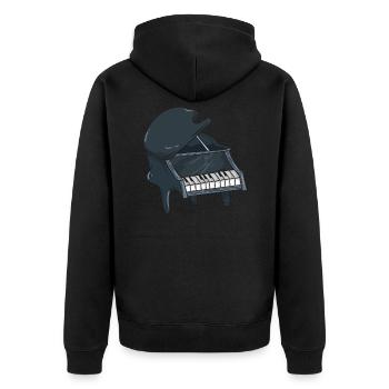 Piano - Veste à capuche bio Premium Unisexe - noir - Dos - Nico (187cm)