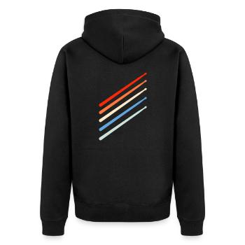 Percussion - Unisex Premium Organic Zip Hoodie - black - Back - Nico (187cm)