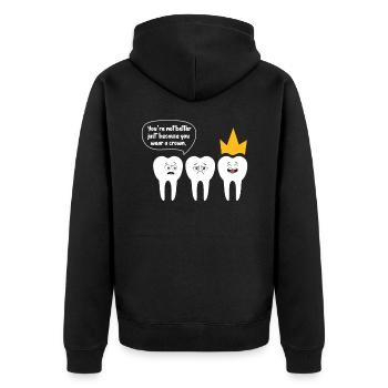 Dentiste Dentiste Dentiste Dentist Dents Cadeau - Veste à capuche bio Premium Unisexe - noir - Dos - Nico (187cm)