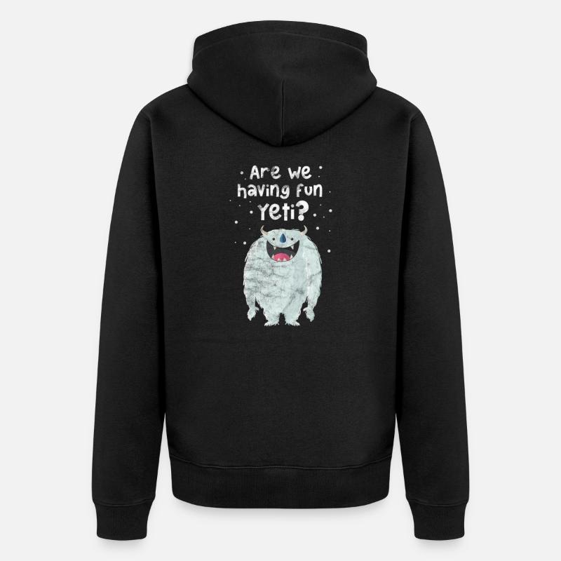 Yeti - Unisex Premium Bio Zip Hoodie - Schwarz