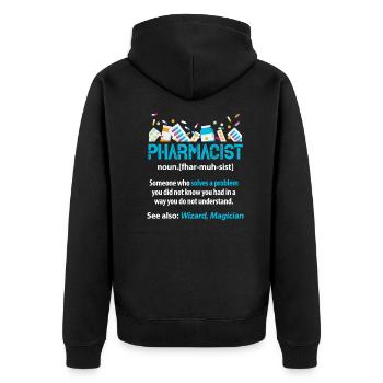 Pharmacy Pharmacist Medicine Pharmacist Gift - Unisex Premium Organic Zip Hoodie - black - Back - Nico (187cm)