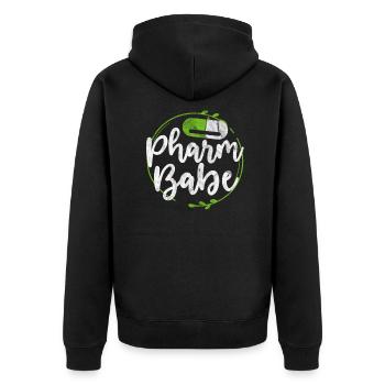 Pharmacie - Veste à capuche bio Premium Unisexe - noir - Dos - Nico (187cm)