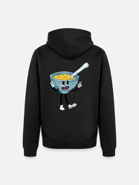 Muesli - Unisex Premium Organic Zip Hoodie - black