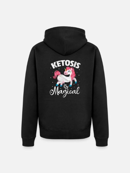 Keto Diet - Unisex Premium Organic Zip Hoodie - black