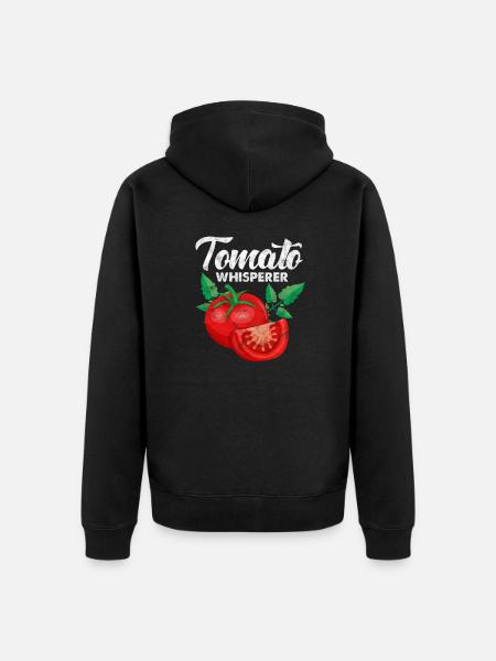 Tomato - Unisex Premium Organic Zip Hoodie - black