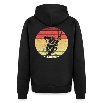 Rétro Vintage Koala Bear Silhouette Marsupial - Veste à capuche bio Premium Unisexe - noir - Dos - Nico (187cm)