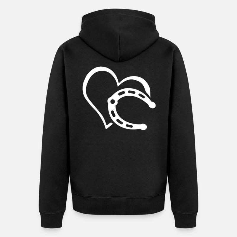 Cœur de sabot - Veste à capuche bio Premium Unisexe - noir