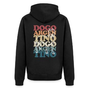 Dogo Argentino Grand Cadeau Danois - Veste à capuche bio Premium Unisexe - noir - Dos - Nico (187cm)