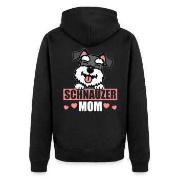Schnauzer Maman Propriétaire de Chien Maîtresse Cadeau - Veste à capuche bio Premium Unisexe - noir - Dos - Nico (187cm)