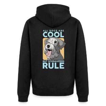 Schnauzer Chien Propriétaire de chien Propriétaire de chien Cadeau - Veste à capuche bio Premium Unisexe - noir - Dos - Nico (187cm)