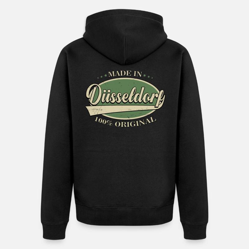 Fabriqué à Düsseldorf - Veste à capuche bio Premium Unisexe - noir