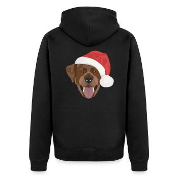 Noël du Labrador - Veste à capuche bio Premium Unisexe - noir - Dos - Nico (187cm)