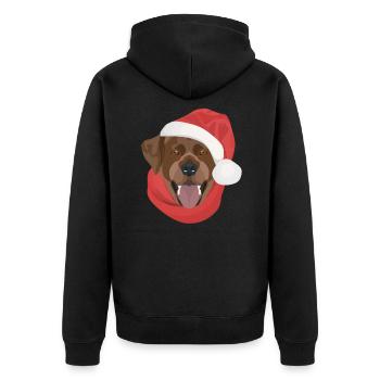 Noël du Labrador - Veste à capuche bio Premium Unisexe - noir - Dos - Nico (187cm)