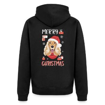 Deutsch Cocker Épagneul Noël - Veste à capuche bio Premium Unisexe - noir - Dos - Nico (187cm)