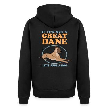 Grand Danois | Cadeau de propriétaire de chien de chien - Veste à capuche bio Premium Unisexe - noir - Dos - Nico (187cm)