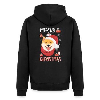Noël Shiba Inu - Veste à capuche bio Premium Unisexe - noir - Dos - Nico (187cm)