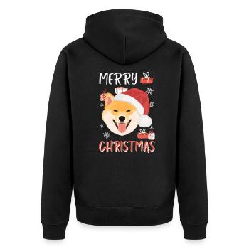 Noël Shiba Inu - Veste à capuche bio Premium Unisexe - noir - Dos - Nico (187cm)