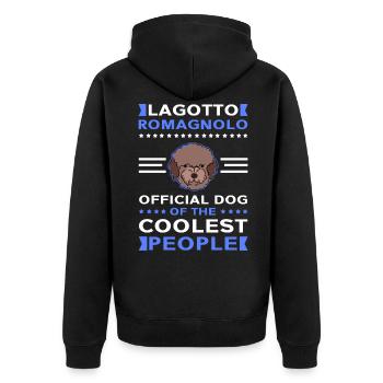 Lagotto Romagnolo Dog Owner Gift - Unisex Premium Organic Zip Hoodie - black - Back - Nico (187cm)