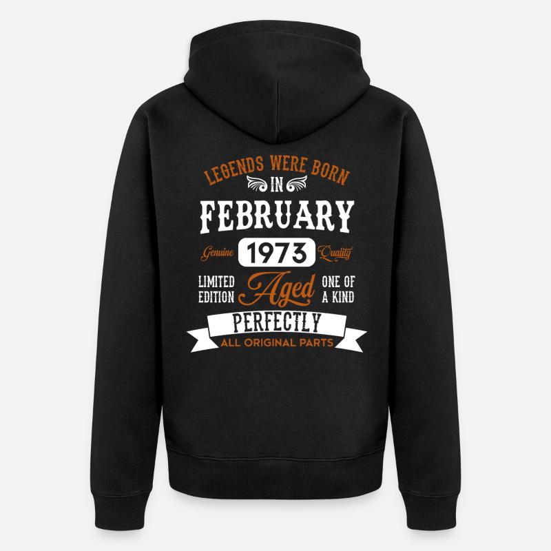 Né en 1973 Legends Cadeau d’anniversaire - Veste à capuche bio Premium Unisexe - noir