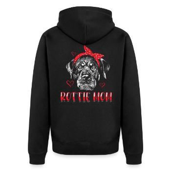 Rottweiler Rottie Maman Chien Propriétaire Chien Cadeau - Veste à capuche bio Premium Unisexe - noir - Dos - Nico (187cm)