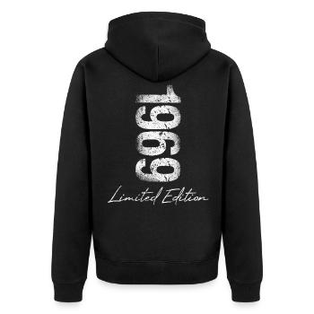 Birthday 1969 Limited Edition Gift Used Cool - Unisex Premium Organic Zip Hoodie - black - Back - Nico (187cm)