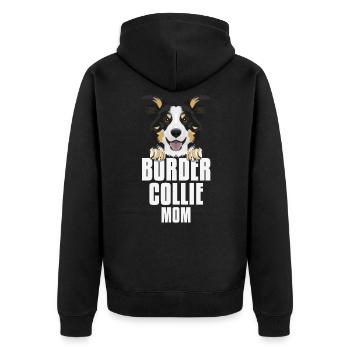 Border Collie Maman, Maman Chien - Veste à capuche bio Premium Unisexe - noir - Dos - Nico (187cm)