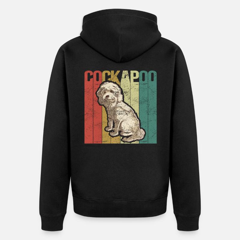 Cockapoo Dogs | Cockerpoo Spoodle Gift - Unisex Premium Organic Zip Hoodie - black