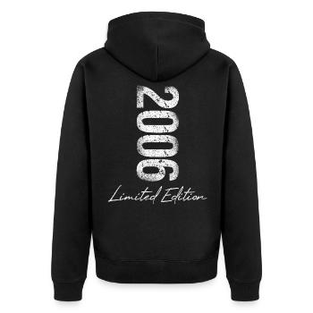 Anniversaire 2006 Édition Limitée Cadeau Occasion Cool - Veste à capuche bio Premium Unisexe - noir - Dos - Nico (187cm)