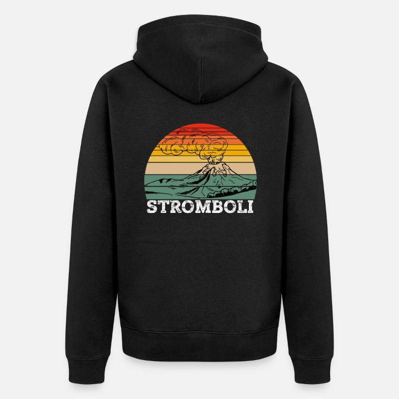 Stromboli - Veste à capuche bio Premium Unisexe - noir