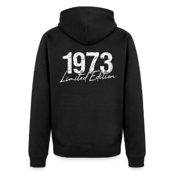 Anniversaire 1973 Édition Limitée Cadeau Occasion Cool - Veste à capuche bio Premium Unisexe - noir - Dos - Nico (187cm)