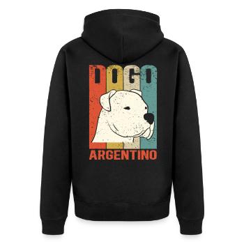 Dogo Argentino Grand Cadeau Danois - Veste à capuche bio Premium Unisexe - noir - Dos - Nico (187cm)