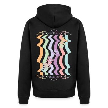 Art abstrait - Veste à capuche bio Premium Unisexe - noir - Dos - Nico (187cm)