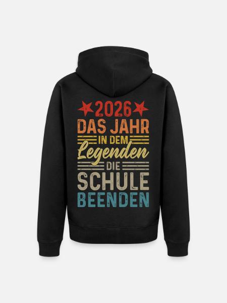 2026 The Year Legends Finish School - Unisex Premium Organic Zip Hoodie - black