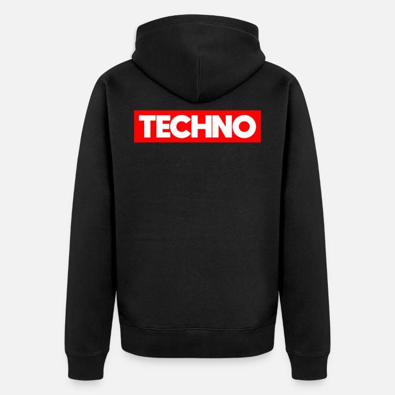 Techno - Techno music - Symbol - Unisex Premium Bio Zip Hoodie - Schwarz