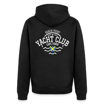 Beach Point Yacht Club Cape Town - Veste à capuche bio Premium Unisexe - noir - Dos - Nico (187cm)