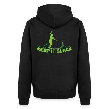slackline - Veste à capuche bio Premium Unisexe - noir - Dos - Nico (187cm)
