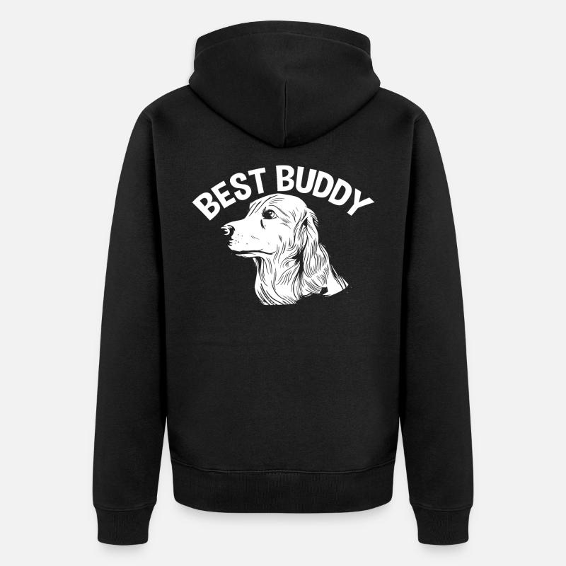 Golden Retriever Best Buddy - Veste à capuche bio Premium Unisexe - noir