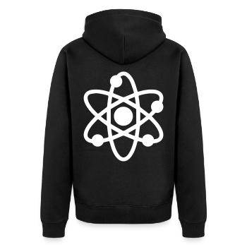 Icône Atom - Veste à capuche bio Premium Unisexe - noir - Dos - Nico (187cm)