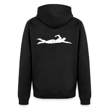 Natation Nageurs Piscine Piscine extérieure Nageur - Veste à capuche bio Premium Unisexe - noir - Dos - Nico (187cm)