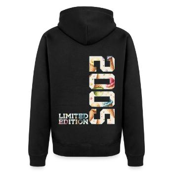 LIMITED EDITION 2005 21 JAHRE EIS 21. GEBURTSTAG - Veste à capuche bio Premium Unisexe - noir - Dos - Nico (187cm)