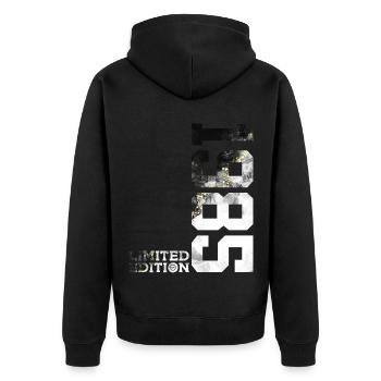 41ST BIRTHDAY LIMITED EDITION 1985 - Unisex Premium Organic Zip Hoodie - black - Back - Nico (187cm)